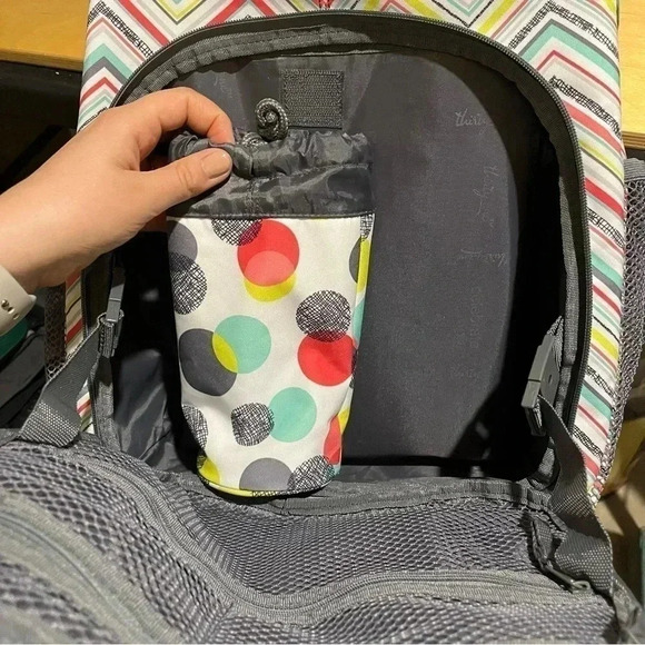 Thirty One Party Punch Backpack Sling Camera Diaper Bag One Shoulder Chevron - Picture 8 of 13
